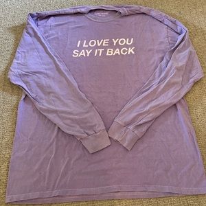 purple lonely ghost long sleeve color changing to pink when warm